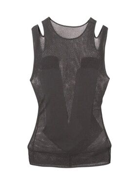 Dion Lee Black Mesh Cutout Muscle Tee. Size XXS. NWT